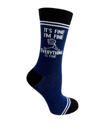 It’s Fine, I’m Fine, Everything is Fine - Hey Now Unisex Crew Socks - Bundle Bus