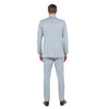 Light Grey Men's Slim - Fit 3 - Piece Sharkskin Suit - Bundle Bus