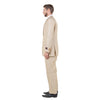 Lt. Beige Solid Shiny Sharkskin 3 - PC Regular Modern Fit Suits - Bundle Bus