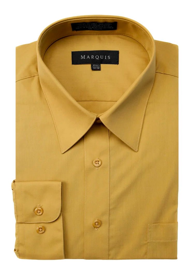 Marquis SLIM Fit Dress Shirts - MUSTARD - Bundle Bus