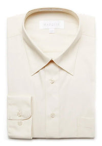 Marquis Solid Classic Fit Dress Shirts - ECRU - Bundle Bus