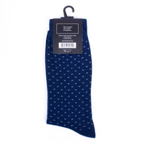 Men 12 Pk Assorted Navy Fancy Pattern Poly Socks - DSP12F - NV - Bundle Bus