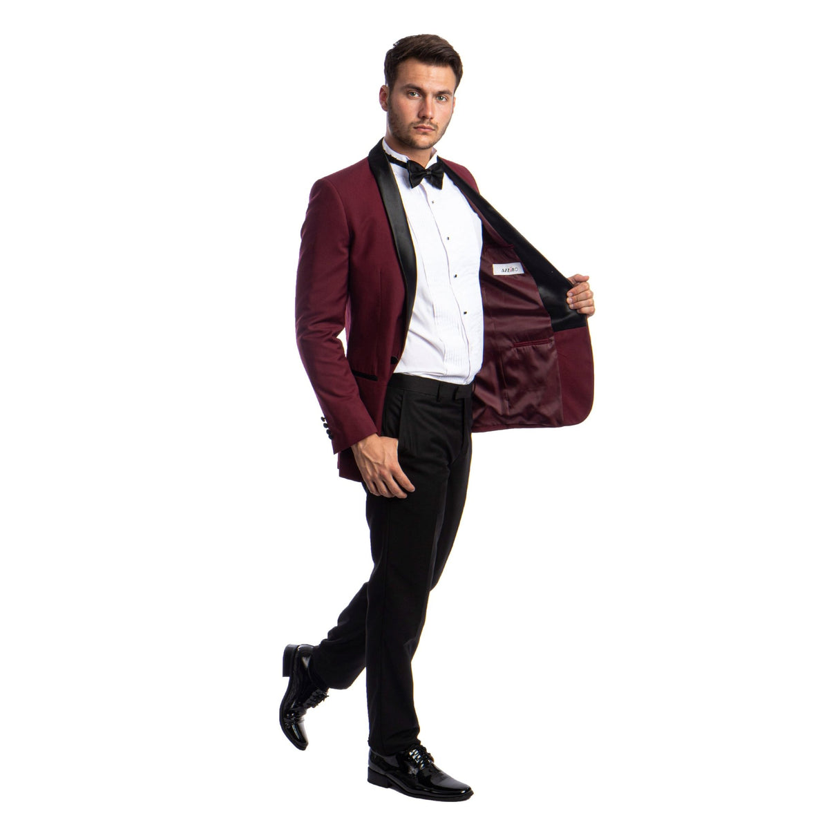 Men's 2pc Tuxedo Set W/ Satin Shawl Collar - Bundle Bus