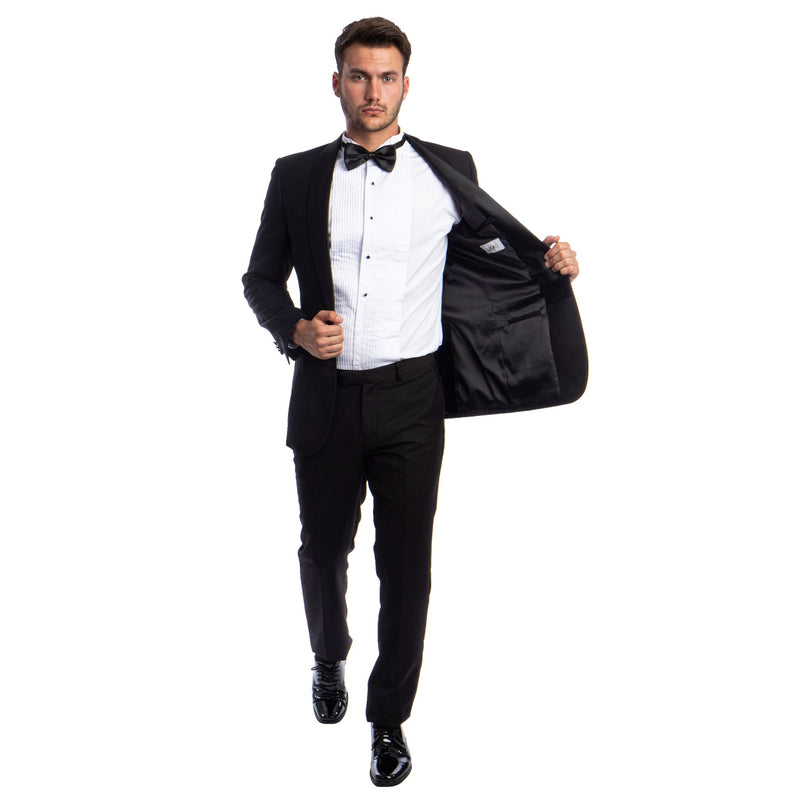 Men's 2pc Tuxedo Set W/ Satin Shawl Collar - Bundle Bus