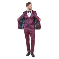Mens 3pc Solid Satin Suit Set w/ Free Bowtie - Bundle Bus