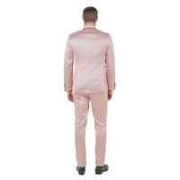 Mens 3pc Solid Satin Suit Set w/ Free Bowtie - Bundle Bus