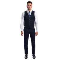 Men's 3pc Solid Suit, Notch Lapel - Bundle Bus