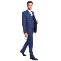 Men's 3pc Solid Suit, Notch Lapel - Bundle Bus