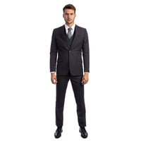 Men's 3pc Solid Suit, Notch Lapel - Bundle Bus