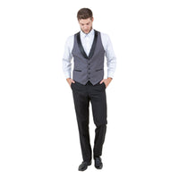 Men's 3pc Tuxedo w/ Satin Shawl Collar & Expandable Clip Pants - Bundle Bus