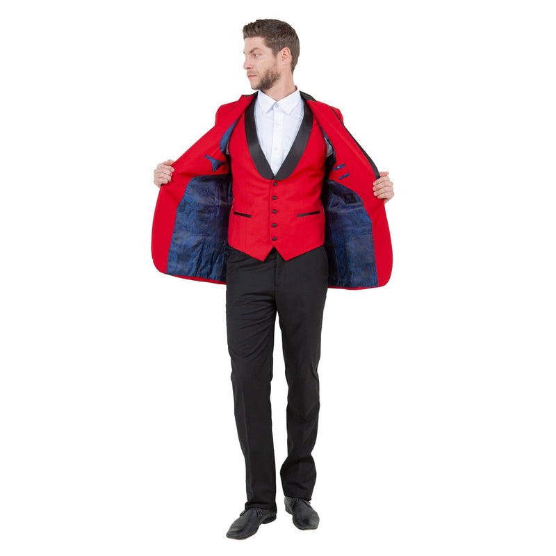 Men's 3pc Tuxedo w/ Satin Shawl Collar & Expandable Clip Pants - Bundle Bus