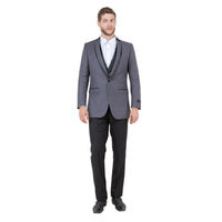Men's 3pc Tuxedo w/ Satin Shawl Collar & Expandable Clip Pants - Bundle Bus