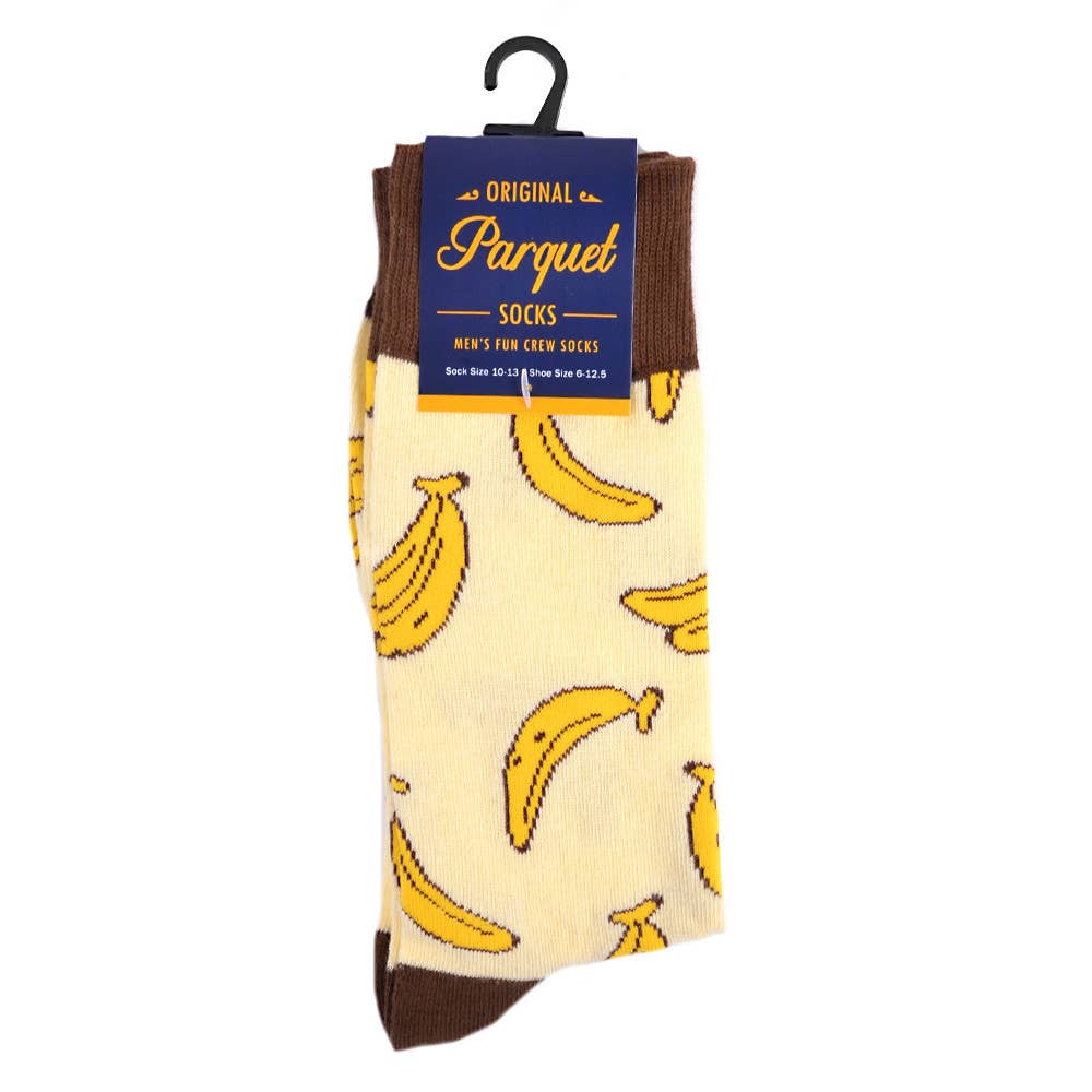 Men's Banana Novelty Socks - NVS19544 - YW - Bundle Bus