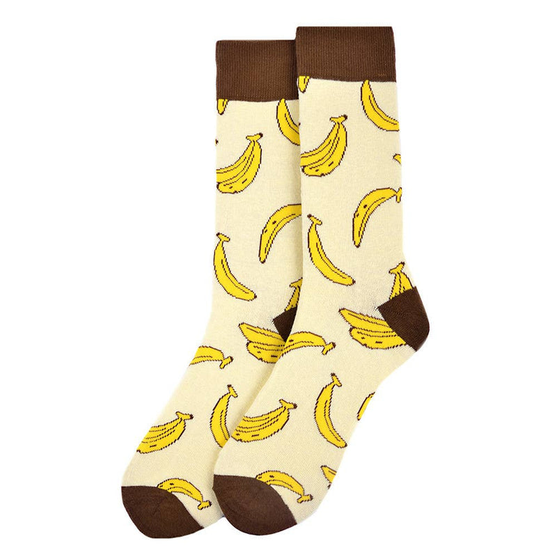 Men's Banana Novelty Socks - NVS19544 - YW - Bundle Bus