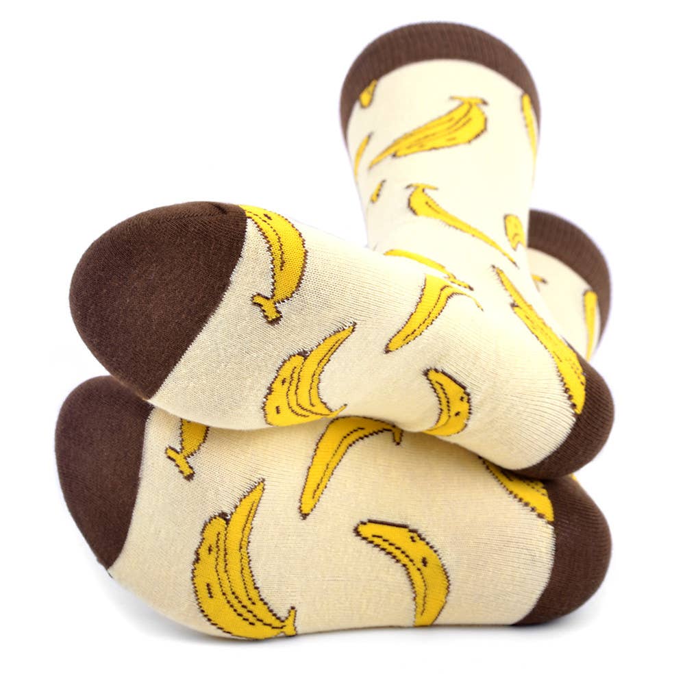 Men's Banana Novelty Socks - NVS19544 - YW - Bundle Bus