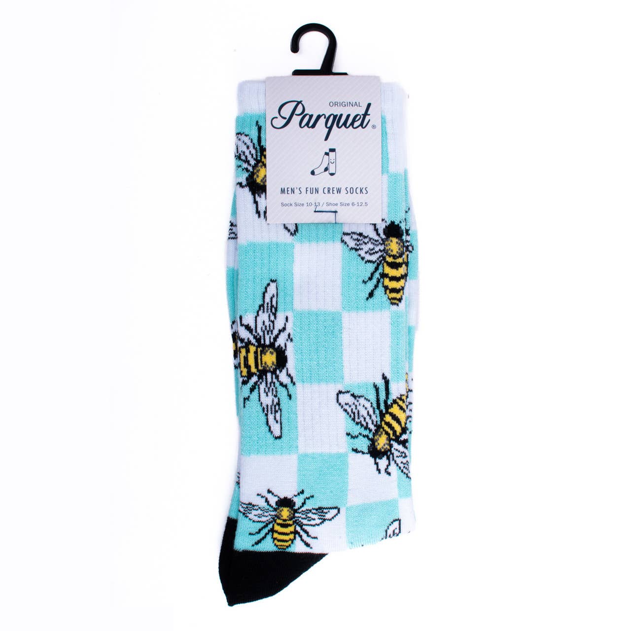 Men's Checker Bumble Bee Ribbed Socks - Bundle Bus