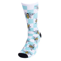 Men's Checker Bumble Bee Ribbed Socks - Bundle Bus