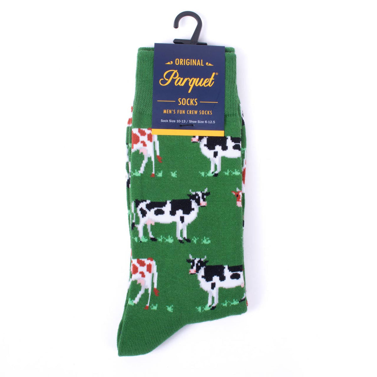 Men's Cows On Green Field Novelty Socks - NVS19632 - GN - Bundle Bus