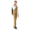 Men's Hybrid - Fit 3pc Sharkskin Suit w/ Expandable Waistband - Bundle Bus