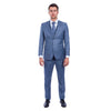 Men's Hybrid - Fit 3pc Sharkskin Suit w/ Expandable Waistband - Bundle Bus