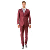 Men's Hybrid - Fit 3pc Sharkskin Suit w/ Expandable Waistband - Bundle Bus
