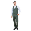 Men's Hybrid - Fit 3pc Sharkskin Suit w/ Expandable Waistband - Bundle Bus