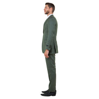 Men's Hybrid - Fit 3pc Sharkskin Suit w/ Expandable Waistband - Bundle Bus