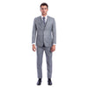 Men's Hybrid - Fit 3pc Sharkskin Suit w/ Expandable Waistband - Bundle Bus