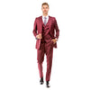 Men's Hybrid - Fit 3pc Sharkskin Suit w/ Expandable Waistband - Bundle Bus
