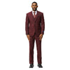 Men's Hybrid - Fit 3pc Tweed Suit w/ Expandable Waistband - Bundle Bus