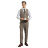 Men's Hybrid - Fit 3pc Tweed Suit w/ Expandable Waistband - Bundle Bus