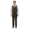Men's Hybrid - Fit 3pc Tweed Suit w/ Expandable Waistband - Bundle Bus