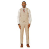 Men's Hybrid - Fit 3pc Tweed Suit w/ Expandable Waistband - Bundle Bus