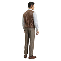 Men's Hybrid - Fit 3pc Tweed Suit w/ Expandable Waistband - Bundle Bus