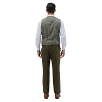 Men's Hybrid - Fit 3pc Tweed Suit w/ Expandable Waistband - Bundle Bus