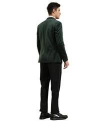 Men's Hybrid Fit Velvet Sport Coat w/ Satin Peak Lapel - Bundle Bus