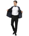 Men's Hybrid Fit Velvet Sport Coat w/ Satin Peak Lapel - Bundle Bus