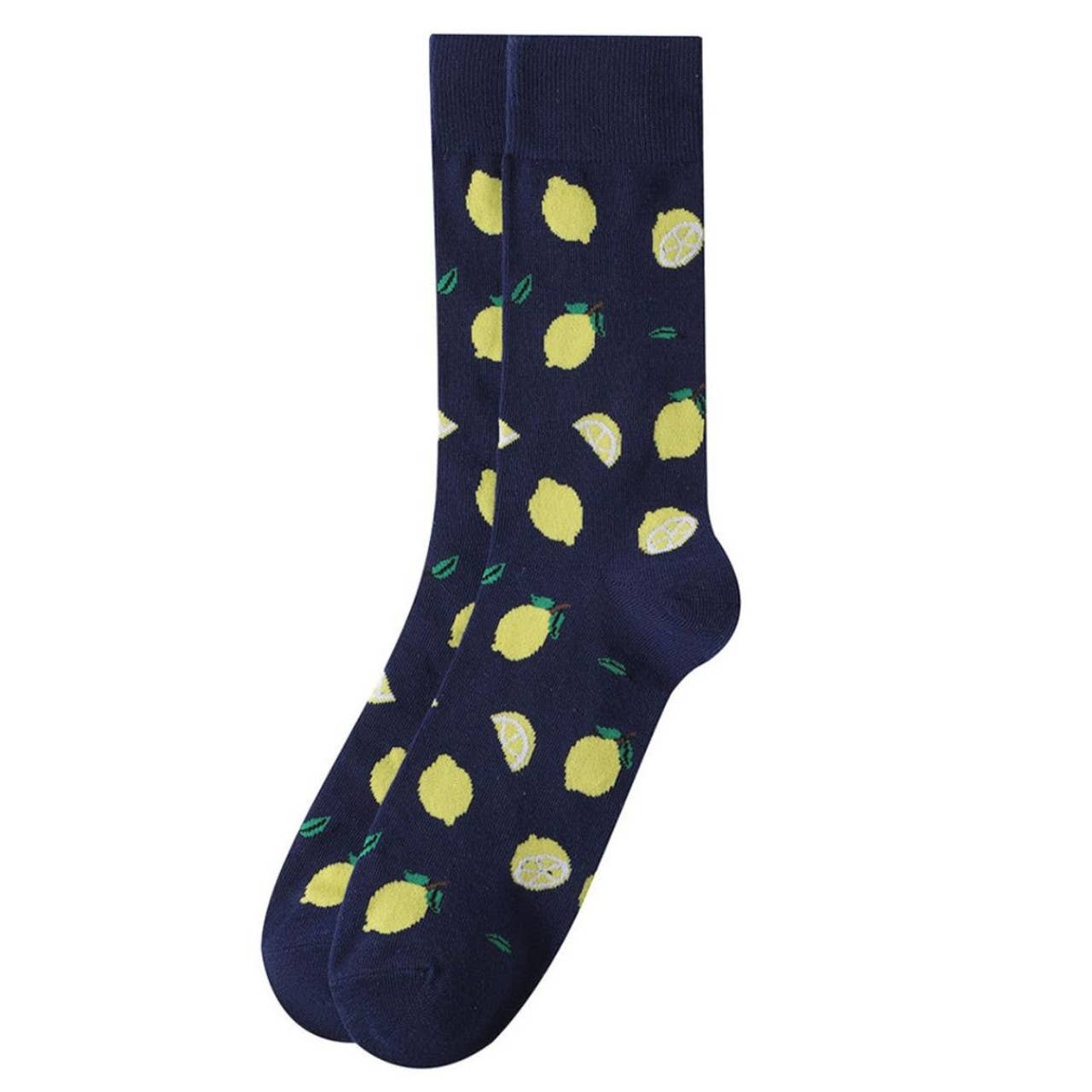 Men's Lemon Novelty Socks - NVS19666 - BL - Bundle Bus