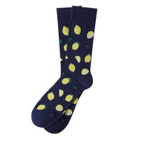 Men's Lemon Novelty Socks - NVS19666 - BL - Bundle Bus