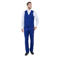 Men's Modern - Fit 3 - Piece Suit Set w/ Jacket, Vest and Pants - Bundle Bus