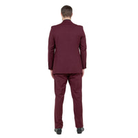 Men's Modern - Fit 3 - Piece Suit Set w/ Jacket, Vest and Pants - Bundle Bus