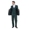 Men's Modern - Fit 3 - Piece Suit Set w/ Jacket, Vest and Pants - Bundle Bus