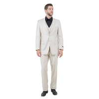 Men's Modern - Fit 3 - Piece Suit Set w/ Jacket, Vest and Pants - Bundle Bus