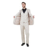 Men's Modern - Fit 3 - Piece Suit Set w/ Jacket, Vest and Pants - Bundle Bus