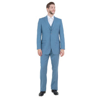 Men's Modern - Fit 3 - Piece Suit Set w/ Jacket, Vest and Pants - Bundle Bus