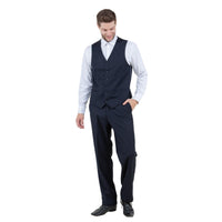 Men's Modern - Fit 3 - Piece Suit Set w/ Jacket, Vest and Pants - Bundle Bus