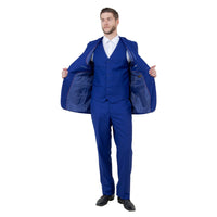 Men's Modern - Fit 3 - Piece Suit Set w/ Jacket, Vest and Pants - Bundle Bus