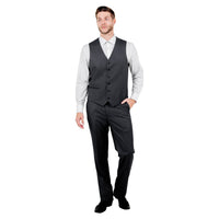 Men's Modern - Fit 3pc Pinstripe Suit, Notch Lapel - Bundle Bus