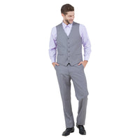 Men's Modern - Fit 3pc Pinstripe Suit, Notch Lapel - Bundle Bus