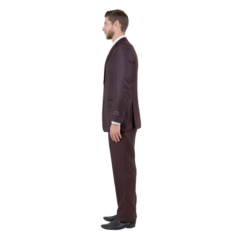 Men's Modern - Fit 3pc Sharkskin Suit Set - Bundle Bus